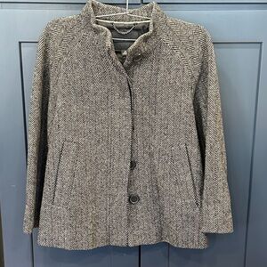 Banana Republic Black and White Herringbone Blazer